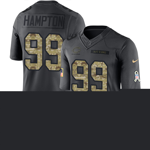 Youth Limited Dan Hampton Nike Jersey Black - #99 2016 Salute to Service NFL Chicago Bears